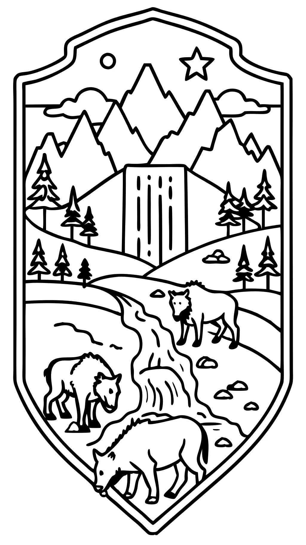 yellowstone coloring pages